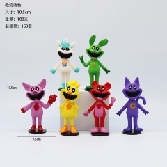 6PCS/SET Smiling Critter Cartoon Anime PVC Figure