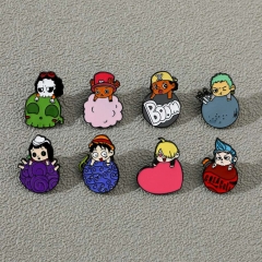 8 Styles One Piece Cartoon Anime Alloy Pin Brooch