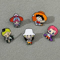 5 Styles One Piece Cartoon Anime Alloy Pin Brooch