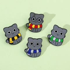 4 Styles Cute Cat Cartoon Anime Alloy Pin Brooch