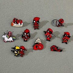 10 Styles Deadpool Cartoon Anime Alloy Pin Brooch