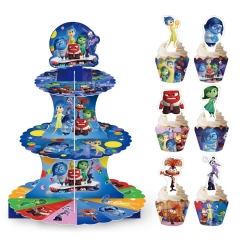 Inside Out Cartoon For Birthday Party Anime Cake Stand