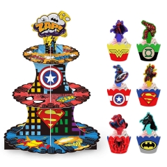 Superhero Movie Cartoon For Birthday Party Anime Cake Stand