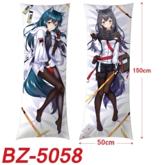 50x150CM (Two Side) Arknights Sexy Girl Pattern Cartoon Character Bolster Body Anime Pillow