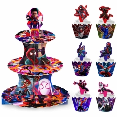 Spider Man Cartoon For Birthday Party Anime Cake Stand