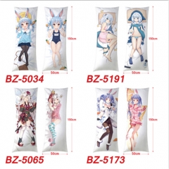 50x150CM (Two Side) 12 Styles Vtuber Sexy Girl Pattern Cartoon Character Bolster Body Anime Pillow