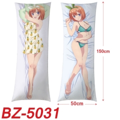 50x150CM (Two Side) 2 Styles The Quintessential Quintuplets Sexy Girl Pattern Cartoon Character Bolster Body Anime Pillow