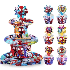 Spider-Man Cartoon For Birthday Party Anime Cake Stand