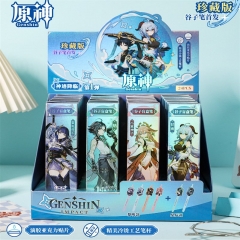 2 Styles 24PCS/SET Hatsune Miku Genshin Impact Cartoon Surprise Blind Box Pattern Anime Acrylic Pen