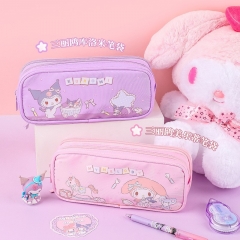 7 Styles Sanrio Kuromi Cartoon Zipper Anime Pencil Bag