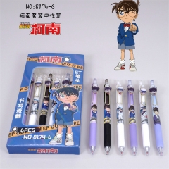 6PCS/SET Detective Conan Cartoon Surprise Blind Box Anime Pen