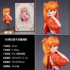 23cm GK EVA/Neon Genesis Evangelion Asuka Langley Soryu Half Body Bust Anime PVC Figure