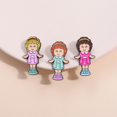 3 Styles Suster Ngesot Triplets Cartoon Pin Anime Alloy Brooch