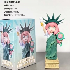 19cm GK SPY×FAMILY Anya Forger Cos Statue Of liberty Cartoon Anime PVC Figure Toys