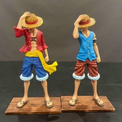 2PCS/SET One Piece Monkey D Luffy Anime PVC Figure