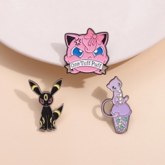 3 Styles Pokemon Cartoon Pin Anime Alloy Brooch