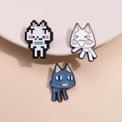 3 Styles Animal Cat Cartoon Pin Anime Alloy Brooch