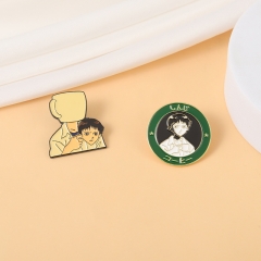 3 Styles Cute People Cartoon Pin Anime Alloy Brooch