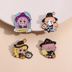 4 Styles Magic Girl Cartoon Pin Anime Alloy Brooch