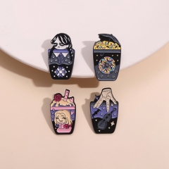 4 Styles Cute Cartoon Pin Anime Alloy Brooch