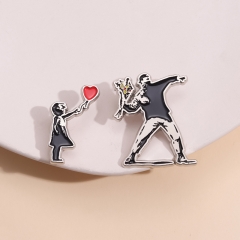 2 Styles Cute Cartoon Pin Anime Alloy Brooch