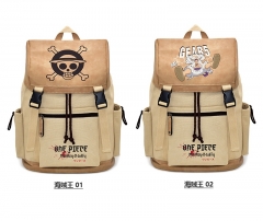 2 Styles One Piece Cartoon Pattern Anime Backpack Bag