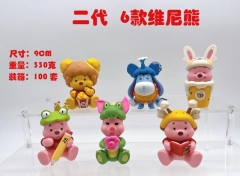 6PCS/SET 9CM Winnie the Pooh Cartoon Anime PVC Figure