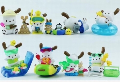 8PCS/SET 7-10cm Sanrio Pochacco Cartoon Anime PVC Figure