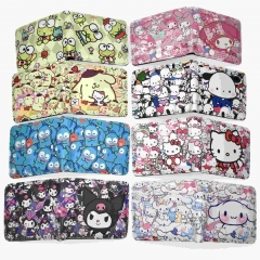 8 Styles Sanrio Kuromi Hello Kitty Cartoon Purse Anime Short Wallet