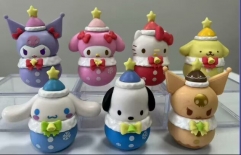 7PCS/SET 8CM Sanrio My Melody Kuromi Cartoon Anime PVC Figure