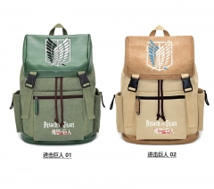 2 Styles Attack on Titan/Shingeki No Kyojin Cartoon Pattern Anime Backpack Bag