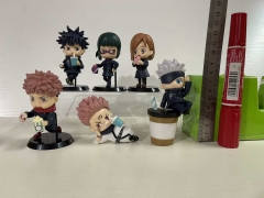 6PCS/SET 5-9.5CM Jujutsu Kaisen Cartoon Anime PVC Figure