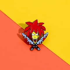 The Simpsons Cartoon Pin Anime Alloy Brooch