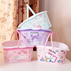 4 Styles 20*26*15.5CM Sanrio Plastic Cartoon Anime Shopping Bath Basket Bag