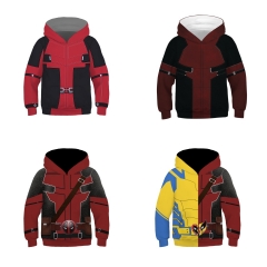 5 Styles 4 Sizes Deadpool Cartoon Anime Zipper Hoodie