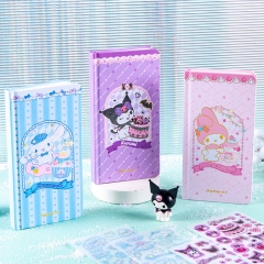 3 Styles 9.2*18.3CM 80Pages Sanrio Kuromi My Melody Anime Notebook DIY Weeks Book Stationery