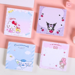 3 Styles 7.6*7.6cm Sanrio Kuromi My Melody Anime Notepad Book Stationery