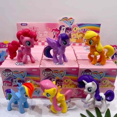 12PCS/SET My Little Pony Cartoon Surprise Blind Box Anime Figure Toy