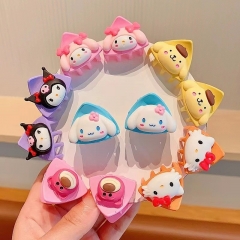 （Single）6 Styles Sanrio My Melody Kuromi Cinnamoroll Lotso Cartoon Anime Hair Clip