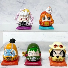 2 Styles 5PCS/SET One Piece Monkey D Luffy Nami Roronoa Zoro Cartoon Anime PVC Figure