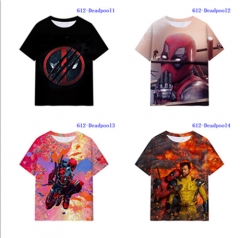 5 Styles  Deadpool & Wolverine Printing Digital 3D Cosplay Anime T Shirt