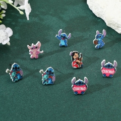 4 Styles Lilo & Stitch Cartoon Anime Acrylic Earrings