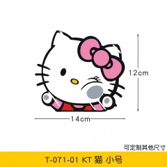 Hello Kitty Decorative Waterproof PVC Anime Car Sticker