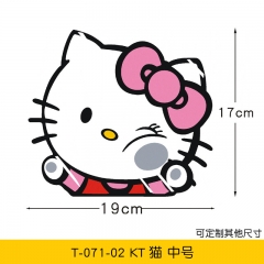 Hello Kitty Decorative Waterproof PVC Anime Car Sticker