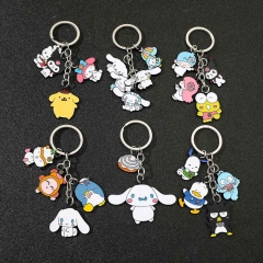 8 Styles Sanrio Kuromi Cinnamoroll Cartoon Anime Alloy Keychain