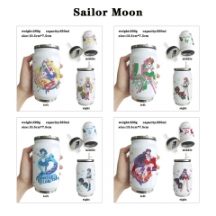 6 Styles Sailor Moon Cartoon Stainless Steel Pattern Anime Vacuum Cup