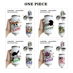 9 Styles One Piece Cartoon Stainless Steel Pattern Anime Vacuum Cup