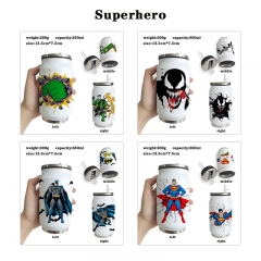 8 Styles Marvel Comics Cartoon Stainless Steel Pattern Anime Vacuum Cup