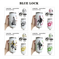 5 Styles Blue Lock Cartoon Stainless Steel Pattern Anime Vacuum Cup