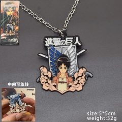 2 Styles Attack on Titan/Shingeki No Kyojin Cartoon Anime Alloy Necklace/Keychain